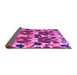 Sideview of Abstract Purple Modern Rug, abs4552pur