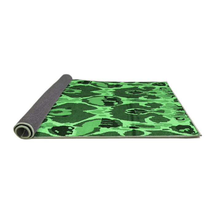 Sideview of Abstract Emerald Green Modern Rug, abs4552emgrn