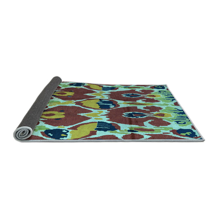 Sideview of Abstract Light Blue Modern Rug, abs4552lblu