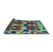 Sideview of Abstract Light Blue Modern Rug, abs4552lblu