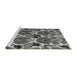 Sideview of Machine Washable Abstract Gray Modern Rug, wshabs4552gry