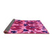 Sideview of Abstract Pink Modern Rug, abs4552pnk