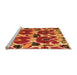 Sideview of Machine Washable Abstract Orange Modern Area Rugs, wshabs4552org