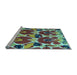 Sideview of Machine Washable Abstract Light Blue Modern Rug, wshabs4552lblu