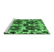 Sideview of Machine Washable Abstract Emerald Green Modern Area Rugs, wshabs4552emgrn