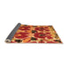 Sideview of Abstract Orange Modern Rug, abs4552org