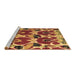 Sideview of Machine Washable Abstract Brown Modern Rug, wshabs4552brn