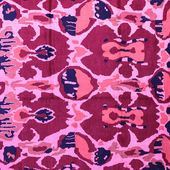 Square Machine Washable Abstract Pink Modern Rug, wshabs4552pnk
