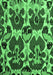 Machine Washable Abstract Emerald Green Modern Area Rugs, wshabs4552emgrn