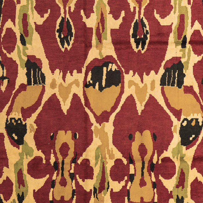 Machine Washable Abstract Brown Modern Rug, wshabs4552brn