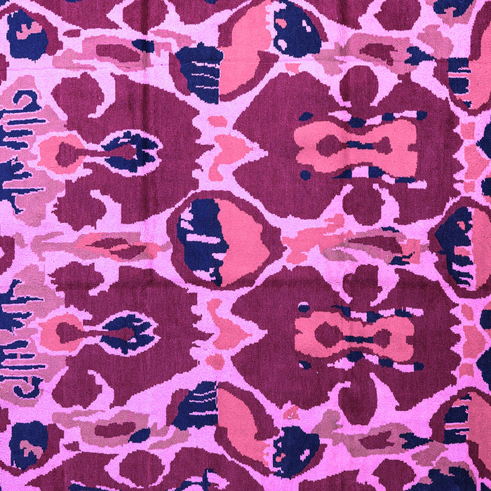 Square Machine Washable Abstract Purple Modern Area Rugs, wshabs4552pur