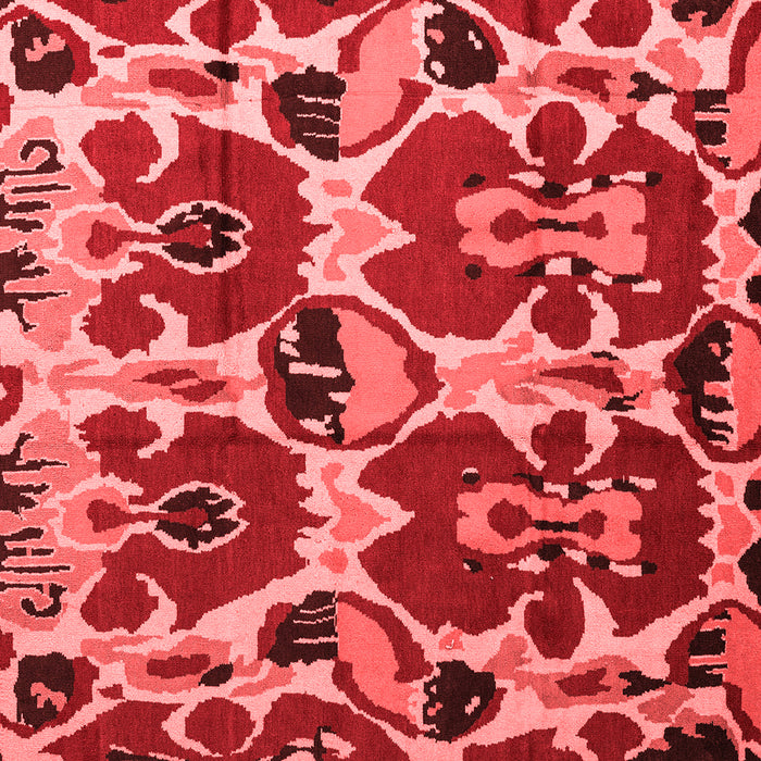 Abstract Red Modern Rug, abs4552red
