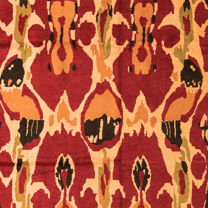 Machine Washable Abstract Orange Modern Area Rugs, wshabs4552org