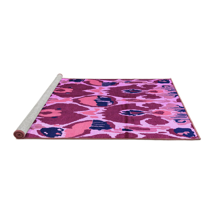 Sideview of Machine Washable Abstract Purple Modern Area Rugs, wshabs4552pur