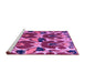 Sideview of Machine Washable Abstract Purple Modern Area Rugs, wshabs4552pur