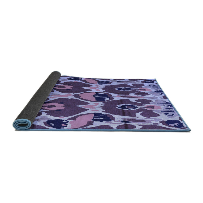 Sideview of Abstract Blue Modern Rug, abs4552blu
