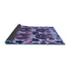 Sideview of Abstract Blue Modern Rug, abs4552blu