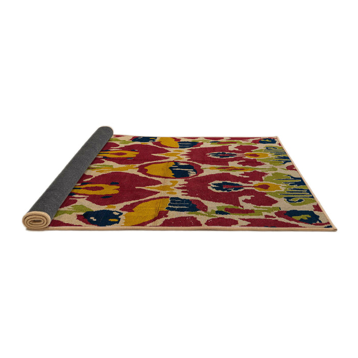 Sideview of Abstract Bronze Brown Modern Rug, abs4553