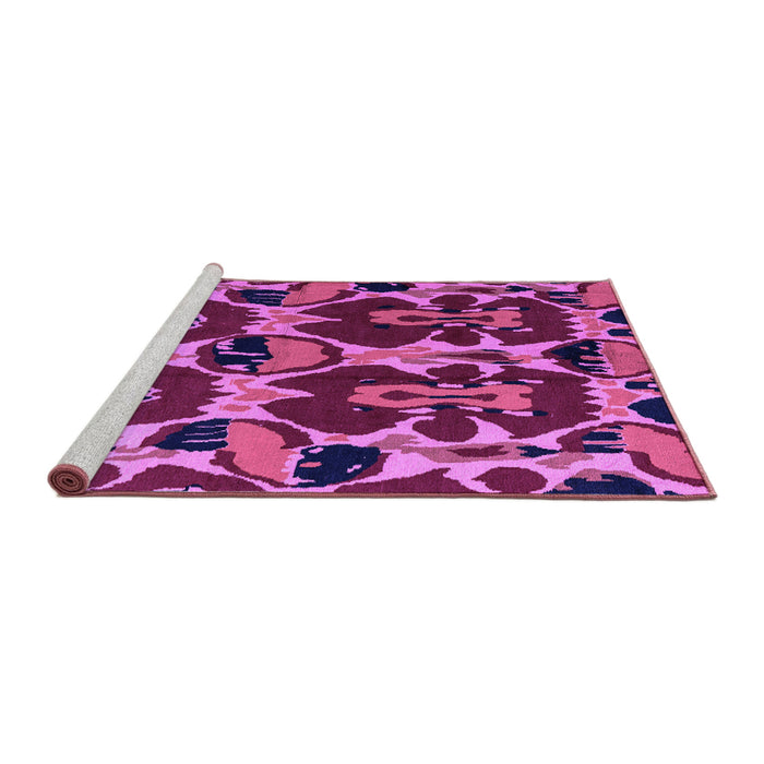 Sideview of Machine Washable Abstract Purple Modern Area Rugs, wshabs4553pur