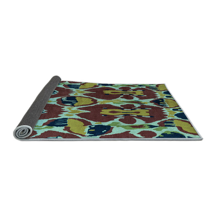 Sideview of Abstract Light Blue Modern Rug, abs4553lblu