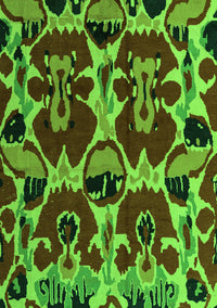 Abstract Green Modern Rug, abs4553grn