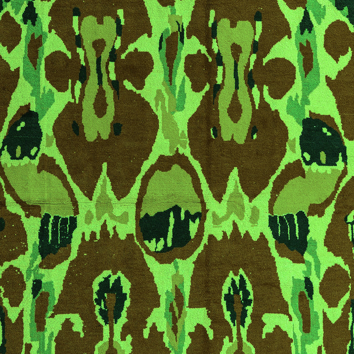 Machine Washable Abstract Green Modern Area Rugs, wshabs4553grn