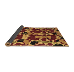 Sideview of Abstract Brown Modern Rug, abs4553brn