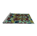 Sideview of Machine Washable Abstract Light Blue Modern Rug, wshabs4553lblu