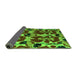 Sideview of Abstract Green Modern Rug, abs4553grn