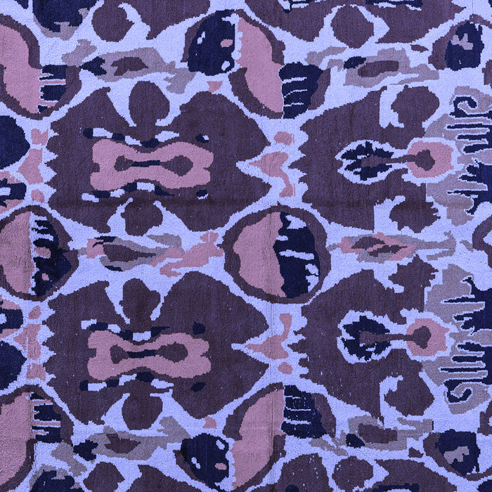 Square Abstract Blue Modern Rug, abs4553blu