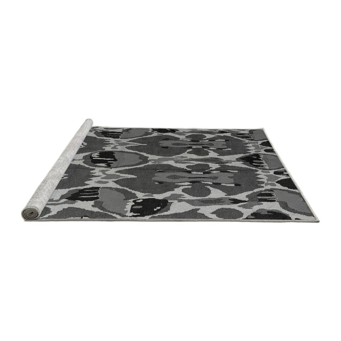 Sideview of Machine Washable Abstract Gray Modern Rug, wshabs4553gry