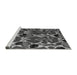 Sideview of Machine Washable Abstract Gray Modern Rug, wshabs4553gry