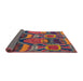 Sideview of Abstract Dark Almond Brown Modern Rug, abs4554