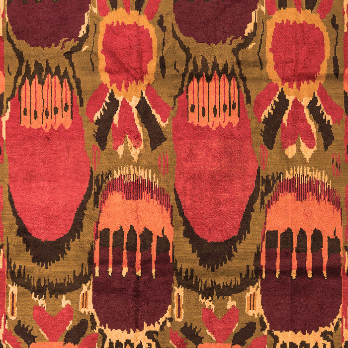 Machine Washable Abstract Orange Modern Area Rugs, wshabs4554org