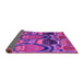 Sideview of Abstract Purple Modern Rug, abs4554pur