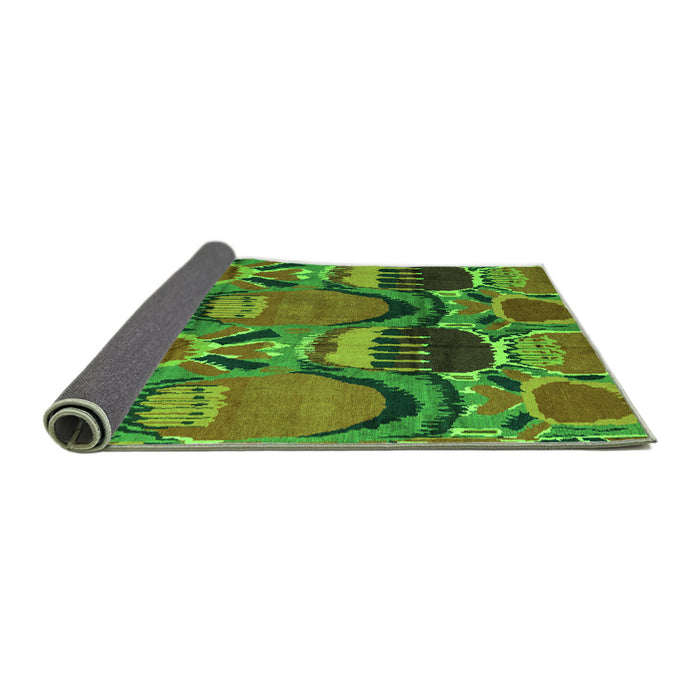 Sideview of Abstract Green Modern Rug, abs4554grn