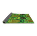 Sideview of Abstract Green Modern Rug, abs4554grn