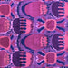 Square Machine Washable Abstract Purple Modern Area Rugs, wshabs4554pur