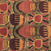 Square Abstract Brown Modern Rug, abs4554brn