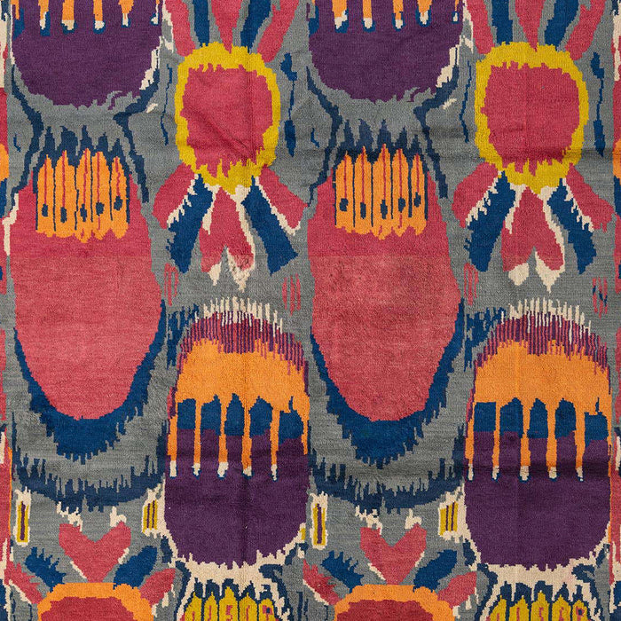 Abstract Dark Almond Brown Modern Rug, abs4554