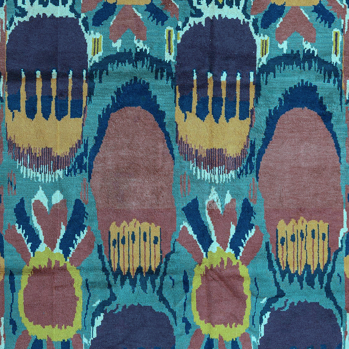 Abstract Light Blue Modern Rug, abs4554lblu