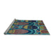 Sideview of Machine Washable Abstract Light Blue Modern Rug, wshabs4554lblu