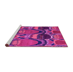 Sideview of Machine Washable Abstract Pink Modern Rug, wshabs4554pnk