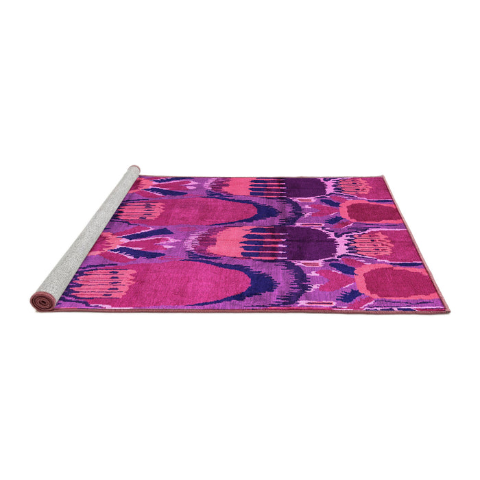 Sideview of Machine Washable Abstract Pink Modern Rug, wshabs4554pnk