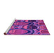 Sideview of Machine Washable Abstract Purple Modern Area Rugs, wshabs4554pur