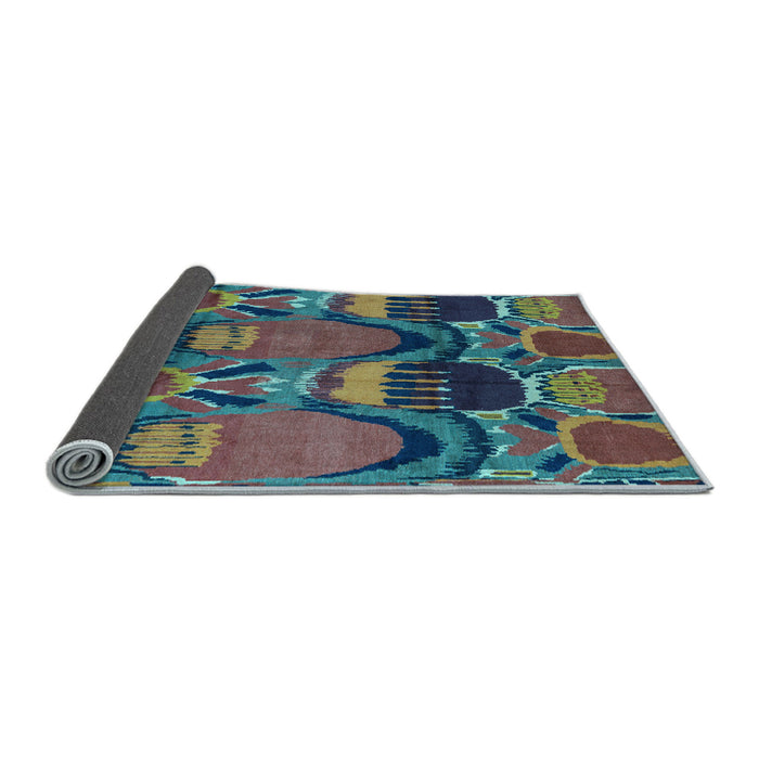 Sideview of Abstract Light Blue Modern Rug, abs4554lblu