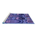 Sideview of Machine Washable Abstract Blue Modern Rug, wshabs4554blu