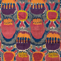 Square Machine Washable Abstract Dark Almond Brown Rug, wshabs4554