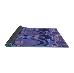 Sideview of Abstract Blue Modern Rug, abs4554blu