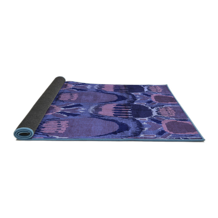 Sideview of Abstract Blue Modern Rug, abs4554blu
